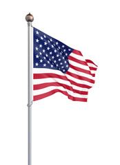 Waving USA flag. 3d illustration for your design. - Illustration