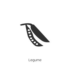legume icon. seed vector symbol. Linear style sign for mobile concept and web design. Tall symbol illustration. Pixel vector graphics - Vector	