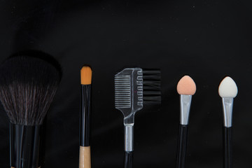 makeup and brushes, cosmetics and beauty