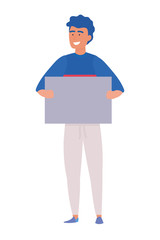 Avatar man with board design