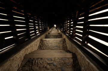 An Medieval Tunnel in the City of Sighisoara (Romania)