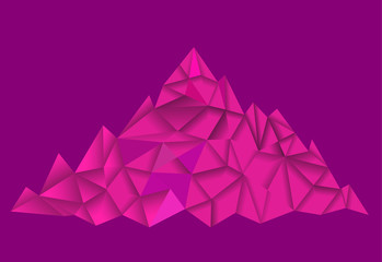 Abstract mountain in polygonal style. Mountain with triangles, vector illustration, eps10