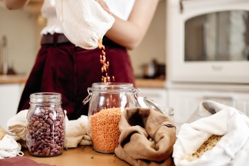 Zero Waste Food Storage Eco Bag. Natural Organic Sack 