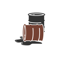 Oil Barrel related icon on background for graphic and web design. Simple illustration. Internet concept symbol for website button or mobile app.
