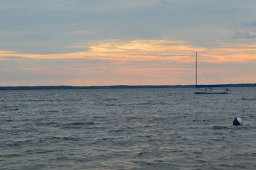 Boat at sunset