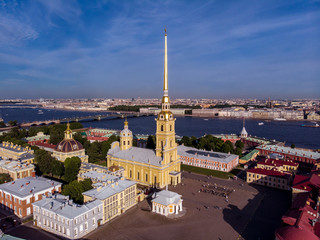 saint petersburg peter and paul fortress aerial view © Alena