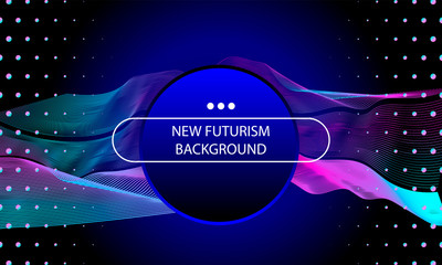 Cosmos banner neon 3d futuristic space background with bright light planets and stars