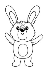 Fototapeta na wymiar Isolated rabbit cartoon design vector illustrator