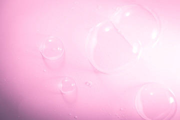 Beautiful abstract close up color pink white and purple soap bubbles background and wallpaper