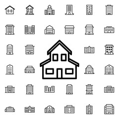 House icon. Universal set of buildings for website design and development, app development