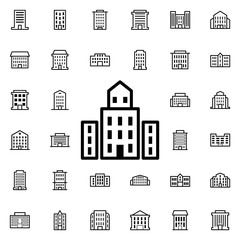 Fototapeta premium Office building icon. Universal set of buildings for website design and development, app development