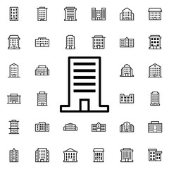 Office building icon. Universal set of buildings for website design and development, app development
