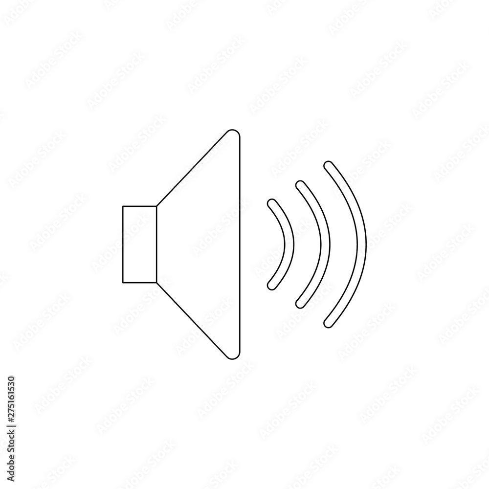 Aufkleber sound icon. element of web for mobile concept and web apps icon. outline, thin line icon for website