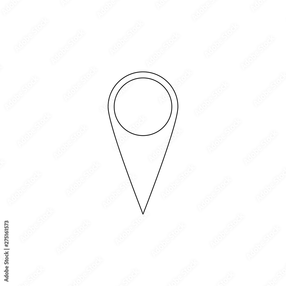 Aufkleber pin icon. element of web for mobile concept and web apps icon. outline, thin line icon for website d