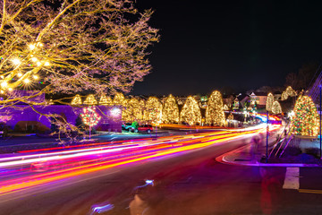 Outdoor christmas decorations at christmas town usa