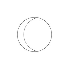 crescent icon. Element of web for mobile concept and web apps icon. Outline, thin line icon for website design and development, app development