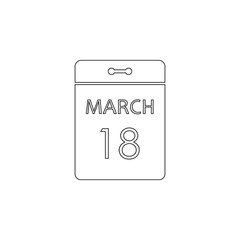 the calendar icon. Element of web for mobile concept and web apps icon. Outline, thin line icon for website design and development, app development