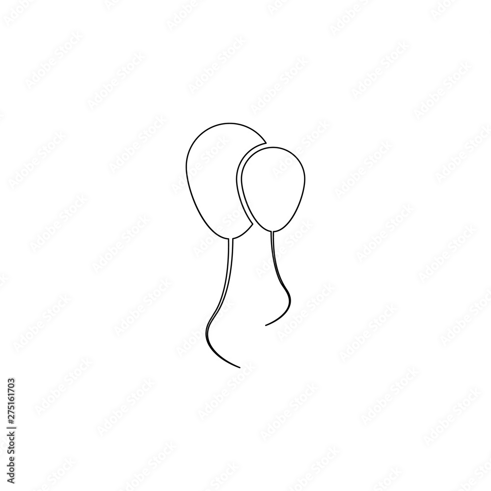Aufkleber balloons icon. element of web for mobile concept and web apps icon. outline, thin line icon for webs