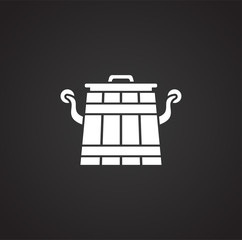 Barrel icon on background for graphic and web design. Simple illustration. Internet concept symbol for website button or mobile app.