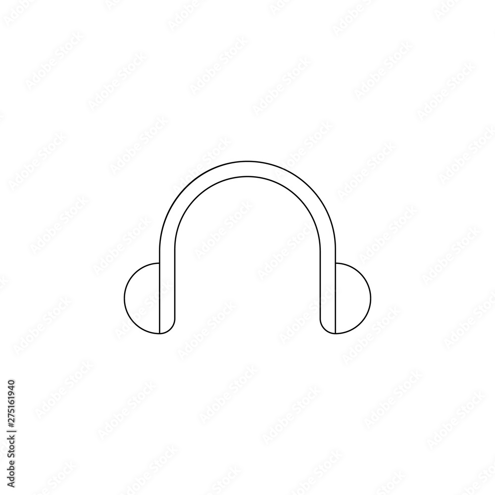 Poster headphones icon. element of web for mobile concept and web apps icon. outline, thin line icon for we