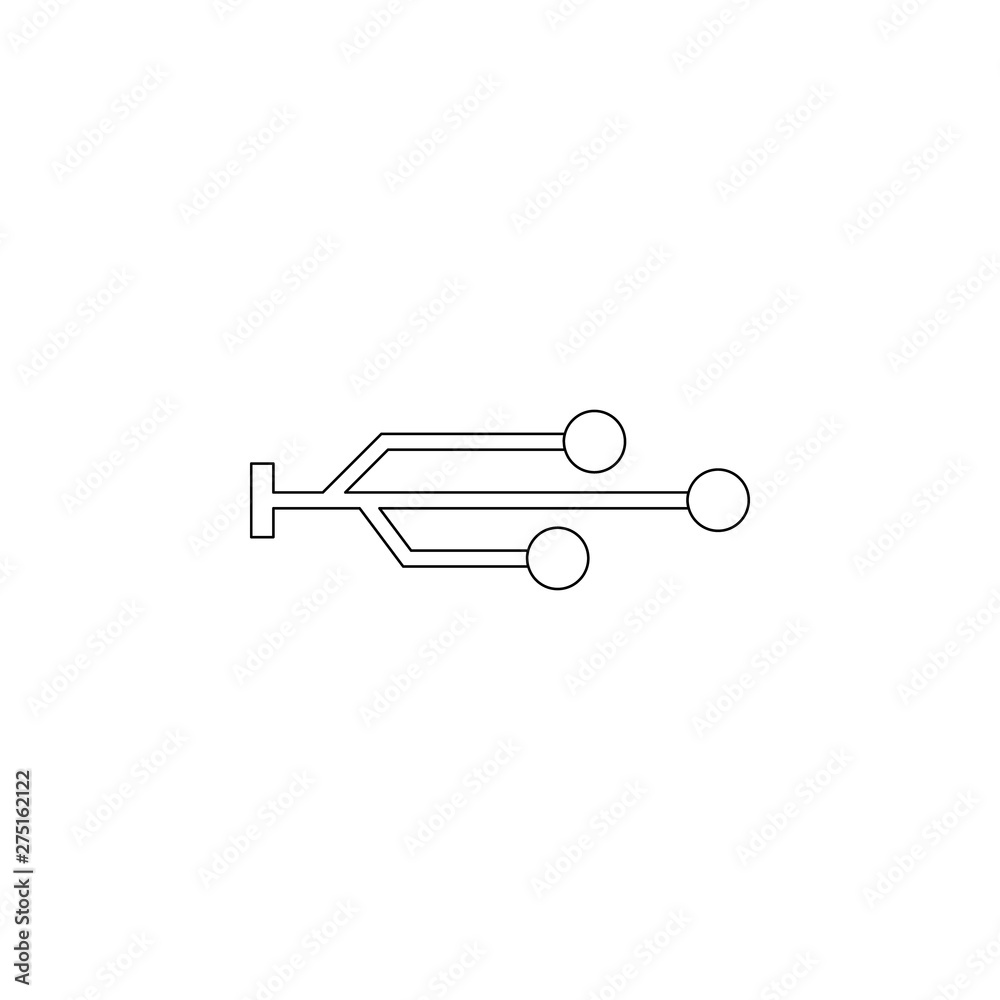 Aufkleber usb sign icon. element of web for mobile concept and web apps icon. outline, thin line icon for webs