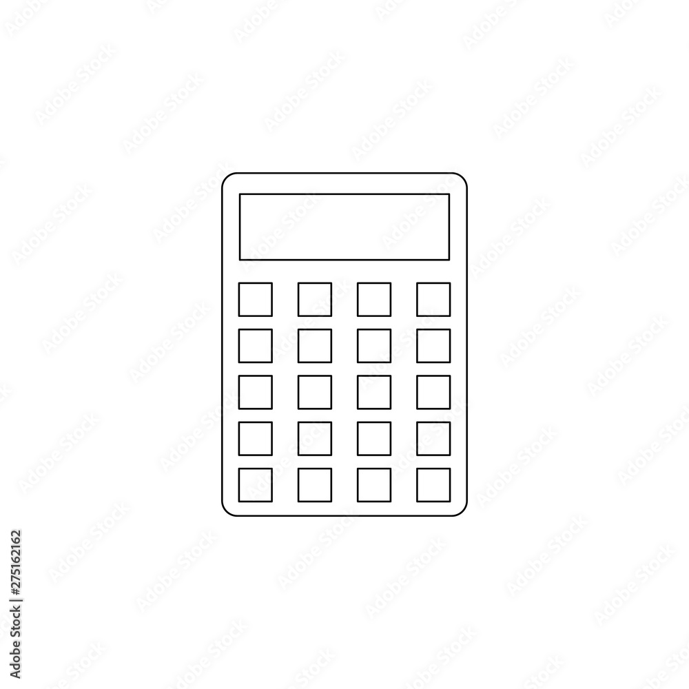 Aufkleber calculator icon. element of web for mobile concept and web apps icon. outline, thin line icon for we