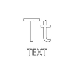 character text icon. Element of web for mobile concept and web apps icon. Outline, thin line icon for website design and development, app development