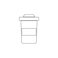 plastic cup for coffee icon. Element of web for mobile concept and web apps icon. Outline, thin line icon for website design and development, app development