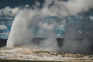 Old Faithful in the Clouds