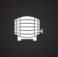 Barrel icon on background for graphic and web design. Simple illustration. Internet concept symbol for website button or mobile app.