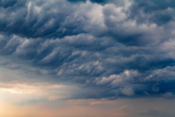 Thunderstorm clouds sky