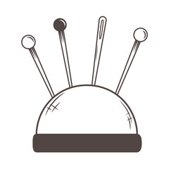 Isolated tailor shop needle design