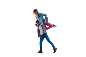 Urban performer dancing together