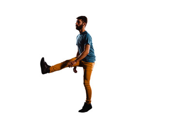 Man doing breakdance