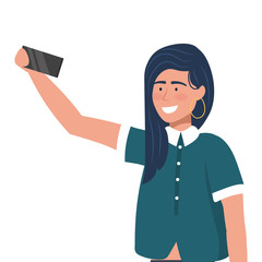 woman taking a selfie design