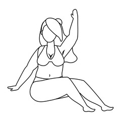 Woman avatar in underwear design