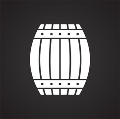 Barrel icon on background for graphic and web design. Simple illustration. Internet concept symbol for website button or mobile app.