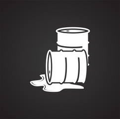 Oil Barrel related icon on background for graphic and web design. Simple illustration. Internet concept symbol for website button or mobile app.