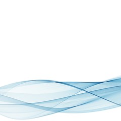 Abstract vector background, transparent waved lines for brochure, website, flyer design. Blue smoke wave. 10