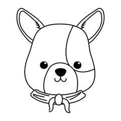 Dog cartoon with kerchief design