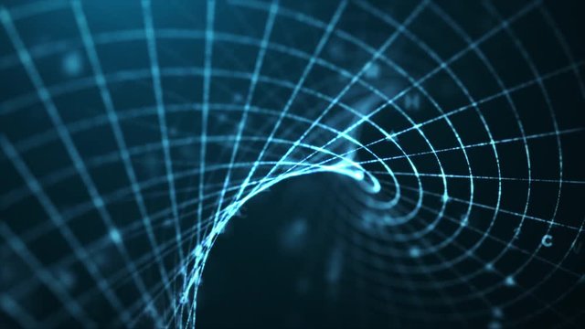 Abstract Technology ABC Blue Background