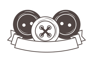 Button of tailor shop design
