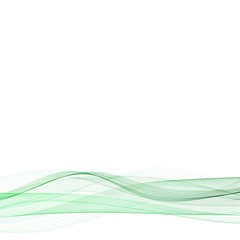 Green abstract wave. Vector layout for advertising. Logo symbol