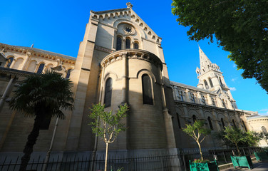 Fototapeta na wymiar The Catholic Saint Pierre church in Neuilly-sur-Seine , France.