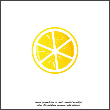 Vector slice  citrus. Vector icon of lemon, orange, lime on white isolated background.