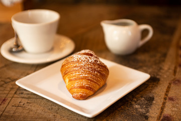 Breakfast coffee dessert