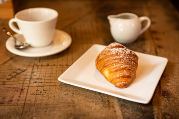 American coffee italian brioche