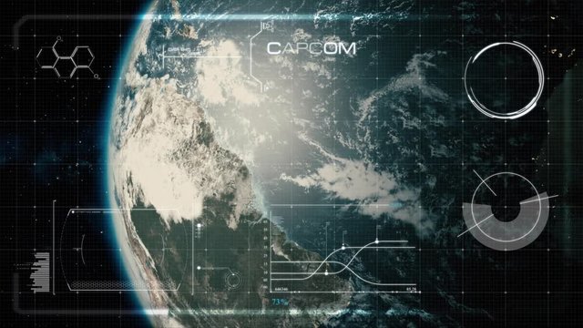 Hi-Tech User Interface, Head Up Display, Earth