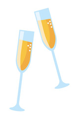 Isolated champagne cups design vector illustrator