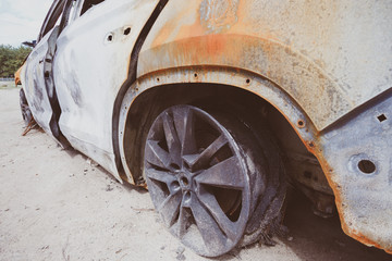 car after fire